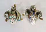 Set van 5 Venetiaanse decoratieve maskers handgeschilderd – foto 9 – kavel bij De Kringwinkel, Turnhout