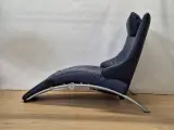 Iconische WK Wohnen Solo 699 relaxfauteuil - Stefan Heiliger - donkerblauw leder – foto 2 – kavel bij De Kringwinkel, Gent