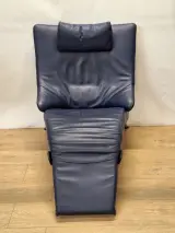 Iconische WK Wohnen Solo 699 relaxfauteuil - Stefan Heiliger - donkerblauw leder – foto 5 – kavel bij De Kringwinkel, Gent
