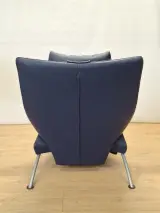 Iconische WK Wohnen Solo 699 relaxfauteuil - Stefan Heiliger - donkerblauw leder – foto 6 – kavel bij De Kringwinkel, Gent