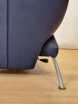 Iconische WK Wohnen Solo 699 relaxfauteuil - Stefan Heiliger - donkerblauw leder – foto 8 – kavel bij De Kringwinkel, Gent