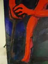 Abstract olieverfschilderij – E. GRON, 1993 – foto 2 – kavel bij De Kringwinkel, Heverlee