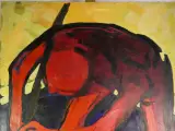 Abstract olieverfschilderij – E. GRON, 1993 – foto 3 – kavel bij De Kringwinkel, Heverlee