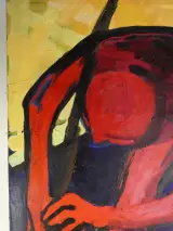 Abstract olieverfschilderij – E. GRON, 1993 – foto 9 – kavel bij De Kringwinkel, Heverlee