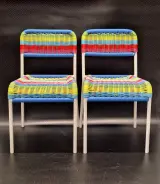 Vintage IKEA FÄRGGLAD kinderstoelen - set van vier - Maria Vinka (Jaren '90) – foto 3 – kavel bij De Kringwinkel, Gent
