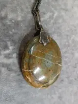 Zilveren ketting met natuurstenen hanger en een Brecciated Jaspis broche – foto 8 – kavel bij De Kringwinkel, Gent
