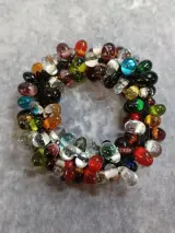 Kleurrijke glazen sieradenset - Halsketting en armband – foto 7 – kavel bij De Kringwinkel, Gent