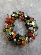 Kleurrijke glazen sieradenset - Halsketting en armband – foto 8 – kavel bij De Kringwinkel, Gent