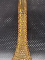 Italiaanse Empoli "Genie Bottle"-karaf in amberkleur met diamantpatroon - Mid Century Modern – foto 4 – kavel bij De Kringwinkel, Gent