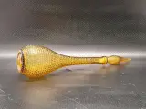 Italiaanse Empoli "Genie Bottle"-karaf in amberkleur met diamantpatroon - Mid Century Modern – foto 6 – kavel bij De Kringwinkel, Gent