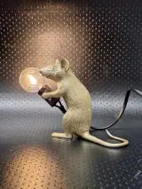 Seletti Mouse Lamp Gold “Step” - iconische designlamp van Marcantonio – kavel bij De Kringwinkel, Gent