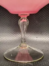 Italiaanse mond geblazen roze opaline vaas op voet uit de regio Empoli - Mid-Century Modern – foto 3 – kavel bij De Kringwinkel, Gent