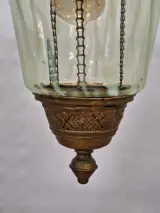 Antieke Art Nouveau hanglamp ca. 1900 - uraniumglas en rijk gedecoreerd metaal – foto 3 – kavel bij De Kringwinkel, Gent