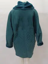Luxe Italiaanse vintage Shearling mantel van Rufus - Teal – foto 3 – kavel bij De Kringwinkel, Gent