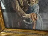 Gesigneerde aquarel "L'Aveugle" (De Blinde Bedelaar) - Louise de Melotte, 1898 - vergulde lijst – foto 4 – kavel bij De Kringwinkel, Heverlee