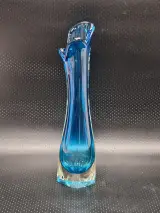 Vintage vaas in Murano-stijl met blauwe Sommerso kern – foto 2 – kavel bij De Kringwinkel, Gent