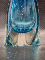 Vintage vaas in Murano-stijl met blauwe Sommerso kern – foto 5 – kavel bij De Kringwinkel, Gent