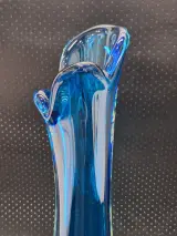 Vintage vaas in Murano-stijl met blauwe Sommerso kern – foto 7 – kavel bij De Kringwinkel, Gent