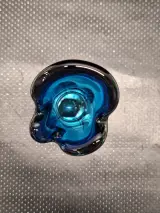 Vintage vaas in Murano-stijl met blauwe Sommerso kern – foto 9 – kavel bij De Kringwinkel, Gent