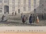Twee antieke staalgravures van Brugge - handgekleurd, ca. 1830 - William Henry Bartlett – foto 5 – kavel bij De Kringwinkel, Gent