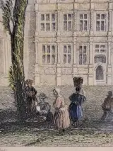 Twee antieke staalgravures van Brugge - handgekleurd, ca. 1830 - William Henry Bartlett – foto 8 – kavel bij De Kringwinkel, Gent