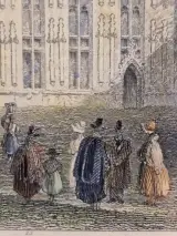 Twee antieke staalgravures van Brugge - handgekleurd, ca. 1830 - William Henry Bartlett – foto 9 – kavel bij De Kringwinkel, Gent