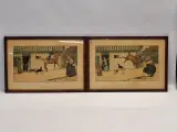 Good Morning, Mrs. Flanagan en Good Morning, Squire Brown - set van twee kleurrijke prenten - Cecil Aldin – kavel bij De Kringwinkel, Gent