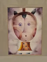 Geometrische figuur - originele aquarel, gesigneerd en gedateerd 1984 - Milan Lapka – foto 2 – kavel bij De Kringwinkel, Gent