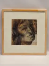 Expressief vrouwenportret gesigneerd en gedateerd 1944 - Carmen Dionyse – kavel bij De Kringwinkel, Gent