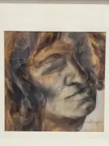 Expressief vrouwenportret gesigneerd en gedateerd 1944 - Carmen Dionyse – foto 2 – kavel bij De Kringwinkel, Gent