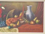 Klassiek pronkstilleven met fazant, bloemen en fruit - olieverf op doek - M.S. Dufour – foto 3 – kavel bij De Kringwinkel, Gent