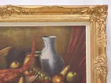 Klassiek pronkstilleven met fazant, bloemen en fruit - olieverf op doek - M.S. Dufour – foto 5 – kavel bij De Kringwinkel, Gent