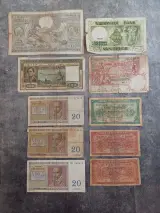 Lot van 10 historische belgische bankbiljetten - Belgische Frank en Belga - Jaren '30 - '50 – foto 2 – kavel bij De Kringwinkel, Gent