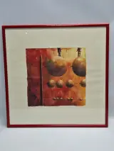 Abstracte compositie met zwevende bollen - Kleurenlithografie 27/50 E.A. - Örjan Wikström – kavel bij De Kringwinkel, Gent