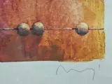 Abstracte compositie met zwevende bollen - Kleurenlithografie 27/50 E.A. - Örjan Wikström – foto 8 – kavel bij De Kringwinkel, Gent