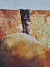 Abstracte compositie met zwevende bollen - Kleurenlithografie 27/50 E.A. - Örjan Wikström – foto 9 – kavel bij De Kringwinkel, Gent