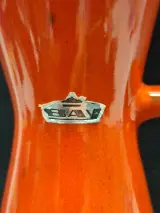 Vintage Bay Keramiek Schenkkan / Vaas - Feloranje "Fat Lava" Tijdperk - West-Germany – foto 2 – kavel bij De Kringwinkel, Gent