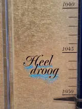 Vintage wandbarometer met thermometer in decoratieve houten lijst – foto 8 – kavel bij De Kringwinkel, Gent