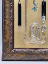 Vintage wandbarometer met thermometer in decoratieve houten lijst – foto 10 – kavel bij De Kringwinkel, Gent