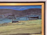 Geabstraheerd landschap met velden (1969) - B. Van De Velde – foto 2 – kavel bij De Kringwinkel, Gent
