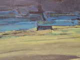 Geabstraheerd landschap met velden (1969) - B. Van De Velde – foto 6 – kavel bij De Kringwinkel, Gent