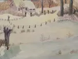 Schilderij sneeuwlandschap - F. Van Muylem – foto 8 – kavel bij De Kringwinkel, Herzele