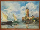 Authentiek olieverfschilderij "Tour Solidor" – foto 2 – kavel bij De Kringwinkel, Herzele