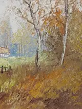 Olieverfschilderij 'Watermolen' - Gaston Quidousse – foto 5 – kavel bij De Kringwinkel, Herzele