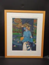 Kleurenlitho 'Antilope' - Jef Van Tuerenhout – kavel bij De Kringwinkel, Ninove