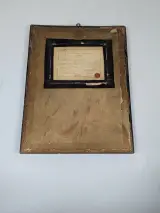 Antiek religieus devotieprentje – Heilig Aangezicht van Christus – met pauselijk/canoniek certificaat, 1886 – foto 2 – kavel bij De Kringwinkel, Sint-Niklaas