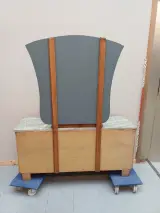 Authentiek Art Deco Dressoir / Kaptafel met Marmeren Blad en Spiegel – Jaren 30/40 – foto 10 – kavel bij De Kringwinkel, Ronse