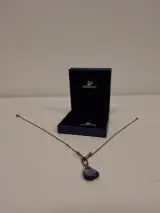 Swarovski ketting met blauwe steen en certificaat – foto 5 – kavel bij De Kringwinkel, Ronse