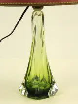 Val Saint Lambert lamp in groen kristalglas – foto 4 – kavel bij De Kringwinkel, Antwerpen