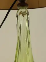 Val Saint Lambert lamp in groen kristalglas – foto 6 – kavel bij De Kringwinkel, Antwerpen